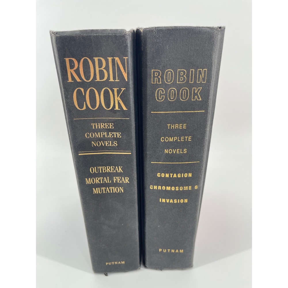 Two Robin Cook Three Complete Novels Hardcover Set Black Purple Red Books